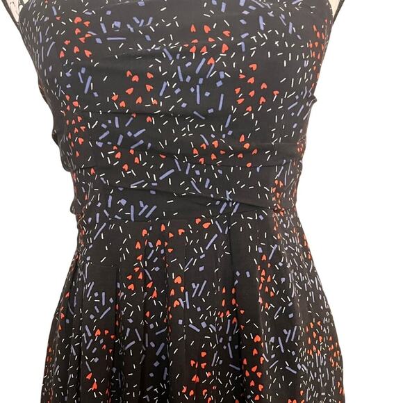 BCB Generation Strapless Black Pleated Cosmopolitan Mini Fit Flare‎ Women Size 8 - Picture 2 of 9